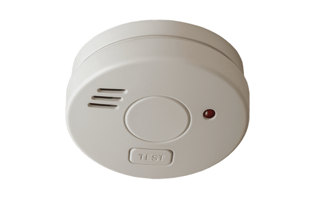 exibição de detector de incêndio