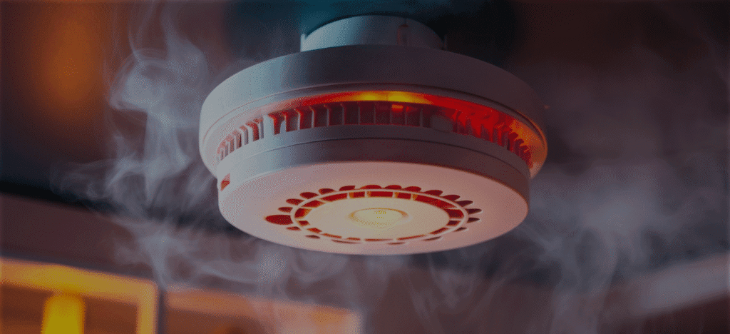 detector de fumaça de sistema de alarme de incêndio (SDAI) em conformidade com AVCB.